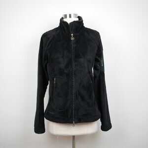 COLUMBIA Titanium Women's M - Black full zip fleece jacket coat high pile coat